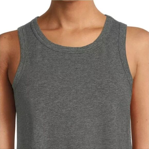 Secret Treasures Charcoal Gray Vneck A-line Tank Chemise - Picture 3 of 12